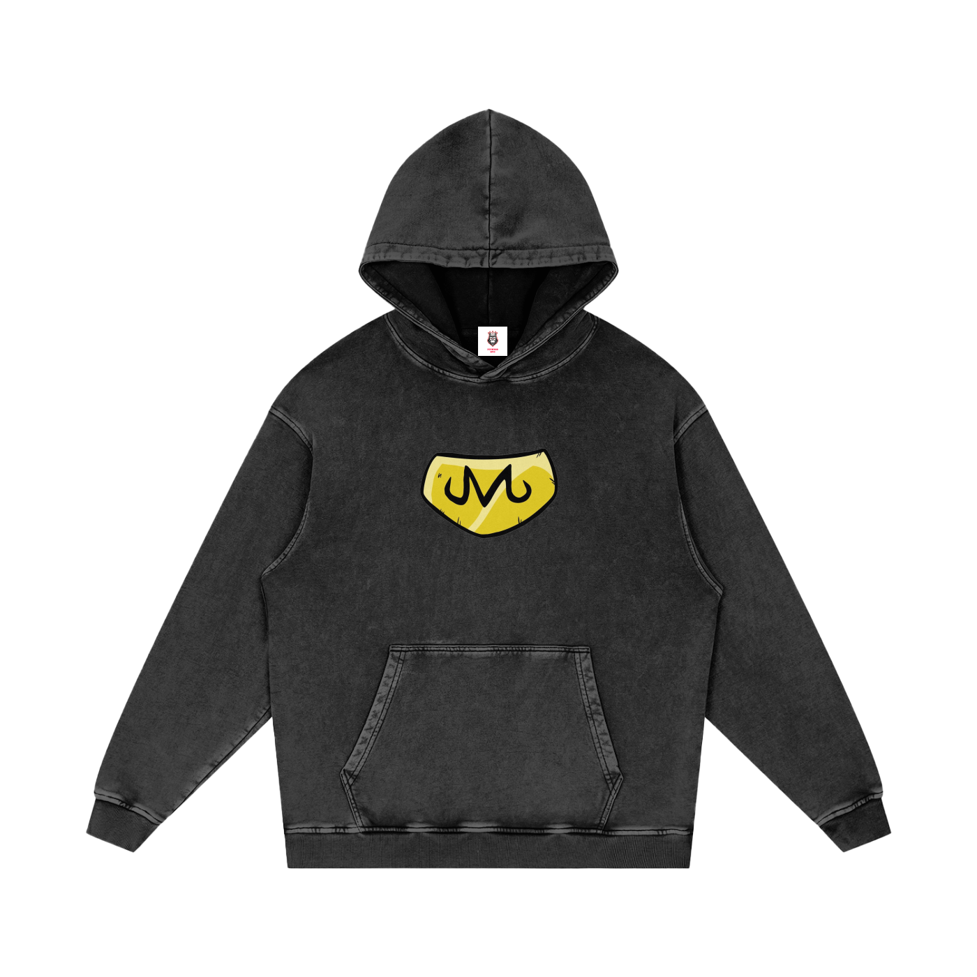 Snow Washed Loose Cotton Hoodie MAJIN BUU/ NO DAYS OFF