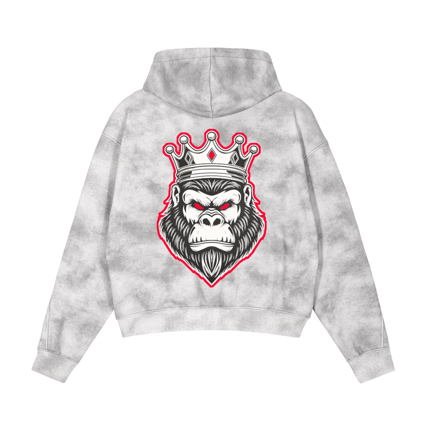 Dirty Washed Zip-Up Fleece Hoodie