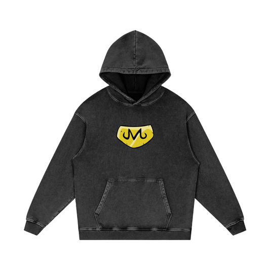 Snow Washed Loose Cotton Hoodie MAJIN BUU/ NO DAYS OFF